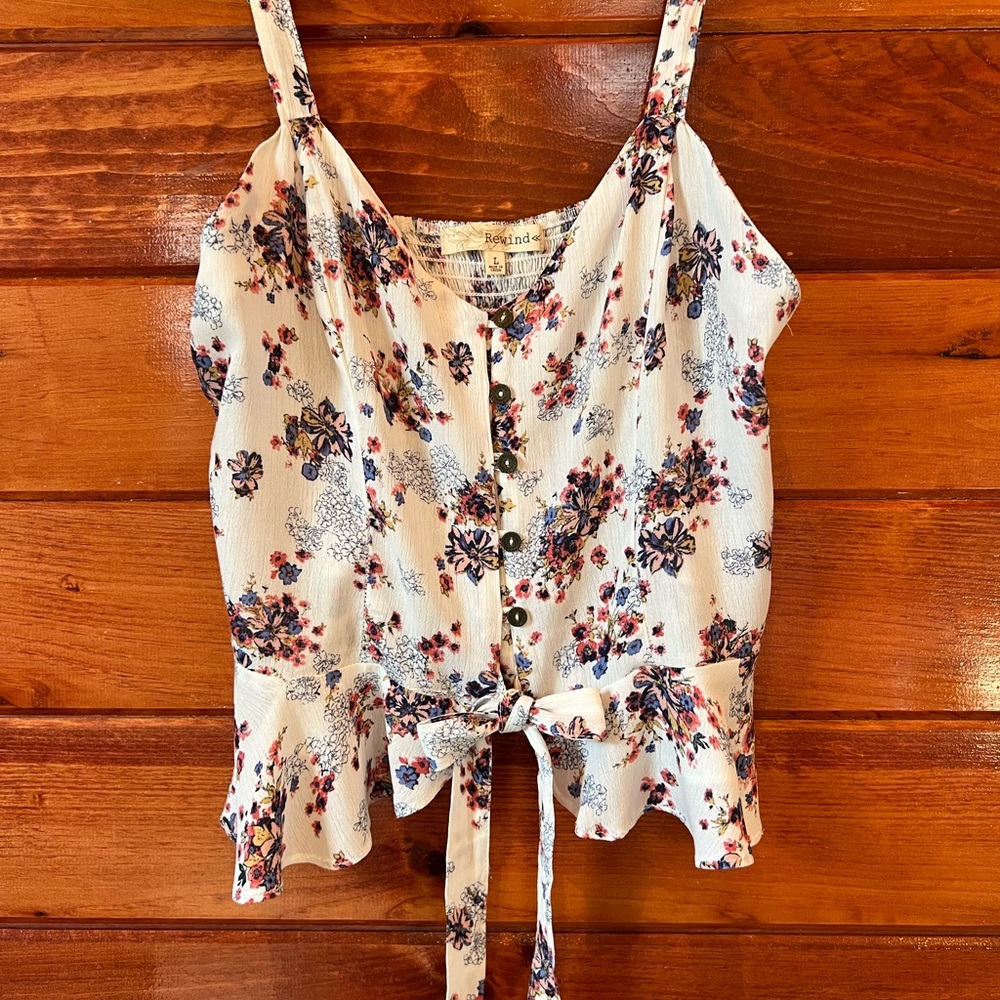 Floral tank blouse by Rewind
